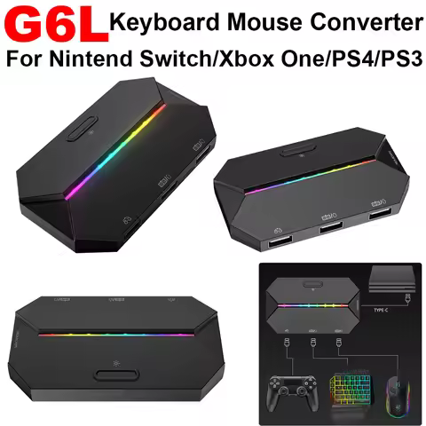 G6L Gaming Keyboard Mouse Converter Wired Mobile Controller Adapter for Nintendo Switch for NS /Xbox