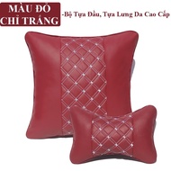 Gối Tựa Đầu Ô Tô Và Tựa Lưng Ô Tô Chất Liệu Da Cao Cấp Chống Đau Mỏi Cổ Vai Gáy Tạo Cảm Giác Thoải M