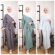 Pario Style Plain Kaftan Dress | Kaftan Plain Ikat Depan Viral