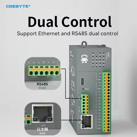 Distributed Remote IO Module Modbus DI/DO/AO/AI RS485 RJ45 NEW Version CDEBYTE M31-U Series Support 
