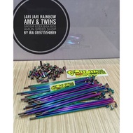 Rainbow motorcycle spokes rainbow spokes