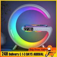 【NDD Delivery】Bluetooth Speaker 15W Wireless Charger /Clock/Alarm Clock RGB Lighting