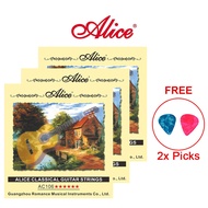 ALICE (AC106) Nylon Guitar Classical String SET (Tali Gitar Nylon, Gitar Budak Kecil 1 Set Murah Acc