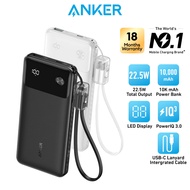 Anker Powerbank Fast Charging Powercore Powerbank 10000mAh 22.5W Portable Charger with USB C Cable L