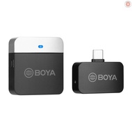 BOYA BY-M1LV-U 2.4GHz Wireless Microphone System Transmitter + Receiver Mini Recording Mic with Type-C Port Replacement for Android Smartphones Tablets Vlog Rec  G&amp;M-2.20