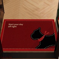 2026 Year of the Horse Decoration Entrance Door Mat Festive Red Silk Circle Floor Mat Entrance Door 