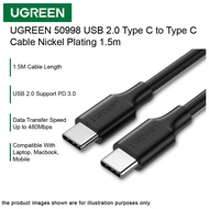 UGREEN 50998 USB 2.0 Type C to Type C Cable Nickel Plating 1.5m