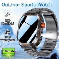 Men Sport Smart Watch 2.01 Inch Large Screen Compass BT Call IP68 Waterproof Health Monitoring AI Vo