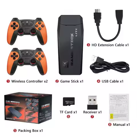 X2Ultra Wireless Video Game Console Game Stick Retro Video Console 64G/128G/256G Game Arcade Handhel