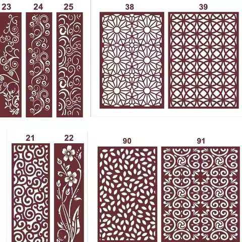 2000 DXF EPS format Simple Vector Drawing CNC Laser Cutting Engraving Door Window Wall Package Decor