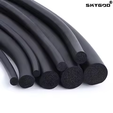 1~5m EPDM Sealling Strip 2/3/4/5/6/7/8/9/10/12/14/16/18/20mm Sound Proofing Dustproof Foamed Rubber 