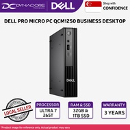 DELL PRO MICRO PC QCM1250 BUSINESS DESKTOP (INTEL CORE ULTRA 7 265T | INTEL UHD| 32GB Ram |1TB SSD| 