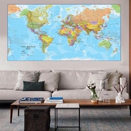 The World Political Map Posters and Prints Culture Education World Map Wall Art Pictures Canvas Paintings Home Decor