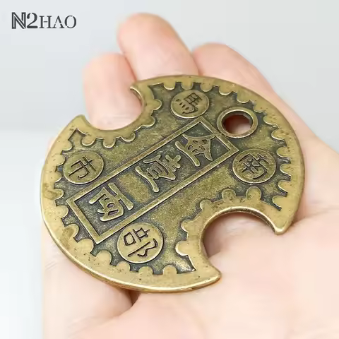 Chinese Nanbu Coin Money Amulet Taoist Feng Shui Old Ancient Oriental Emperor Copper Coin Commemorat