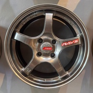 RAYS CR57 NEW SPORT RIM 15X6.5 4H100 ET40 CANDY RED / HYPER BLACK / GLOSS BLACK (PRICE FOR 1 SET)