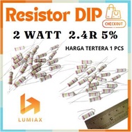 R resistor 2w 2Watt 2.4R 2.4 Ohm 2R4 2.4Ohm 2 watt tolerance 5% 2.4R