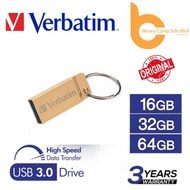 Verbatim Metal Executive (Gold) USB3.0 Mini Pendrive 16GB/32GB/64GB