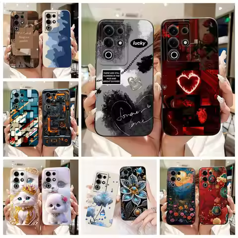 For Itel S25 Ultra Case S686LN Luxury Love Heart Painted Cover Soft Silicone Phone Case For Itel S25