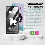 Realme C75x, C75, C65, C67 C65s, C60, C61 tempered glass realme note 60x, note 60, note 50,12