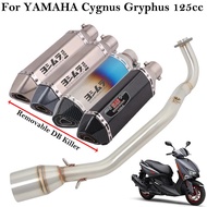 Slip On For YAMAHA Cygnus Gryphus 125cc Full Systems Motorcycle Exhaust Escape Front Link Pipe Muffl