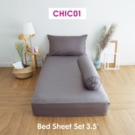 TULIP ชุดเครื่องนอน ผ้าปูที่นอน ผ้าห่มนวม รุ่นTULIP CHIC สีพื้น CHIC01 สัมผัสนุ่มสบายสไตล์มินิมอล