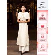 Women's ao dai, high-quality 2-panel fireworks brocade ao dai, size 40 - 76Kg