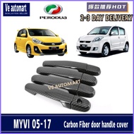 Vemart  Myvi ezi se lagi best icon Carbon Fiber handle cover accessories 2005 2006 2007 2008 2010 20