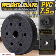 Zhen SPORT PVC WEIGHT PLATE WEIGHT TRAINING PLATE DUMBBELL BARBEL PLATE SIZE 7.5KG and 5kg