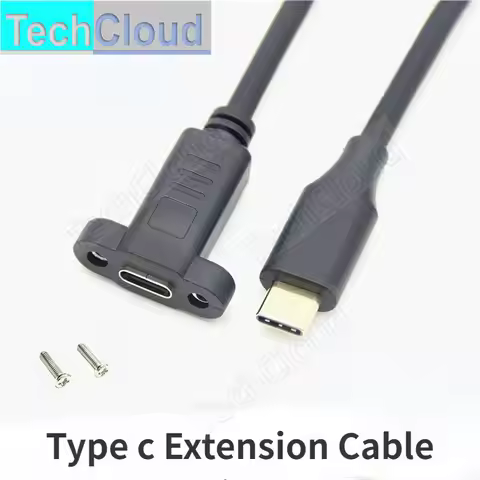 USB C Extension Cable USB C Male to female with Screw hole extending Wire Extender Data Cord USB 3.1