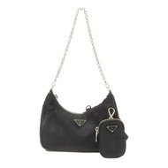 PRADA 尼龍Re-Edition 2005銀扣手挽肩背兩用袋