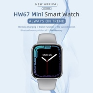 HW67mini สมาร์ทวอทช์ 1.6 นิ้ว Bluetooth โทร IP67 บลูทู ธ NFC กันน้ำพร้อมที่ชาร์จไร้สาย