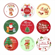 9 PCS Merry Christmas Stickers Cartoon Labels Snowman Trees XMAS Santa Claus Gift Box Sticker Christmas Gift Sticker