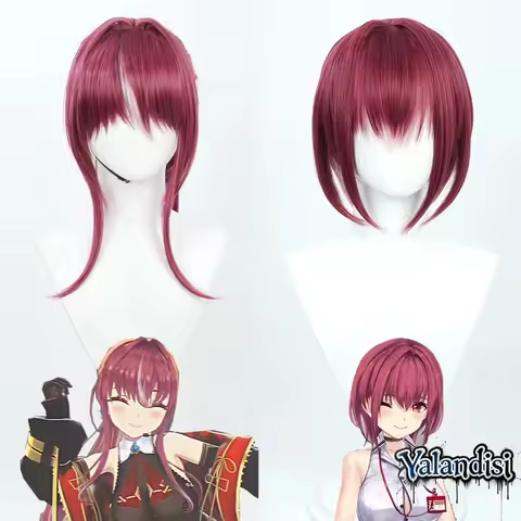 Yalandisi& VTuber Virtual YouTuber Nijisanji Houshou Marine Cosplay Wig Captain Carnival Party +Wig 
