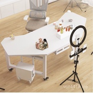 Live Broadcast Table Anchor Live Broadcast Rotating Desk Movable Table Computer Desk Anchor Workbenc