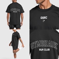 (Sole Catcher PH) Gymshark Run Club Oversized Black Tee