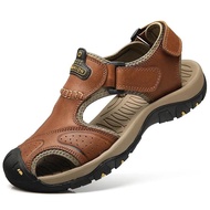 Male Sandals Luxury Men Leather Sandals Summer Beach Leather Shoes