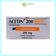 (EXP: 03/28) HEALOL ACETIN 200MG GRANULES 5GX50'S (ACETYLCYSTEINE)