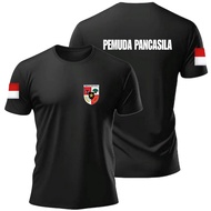 kaos oblong logo pemuda pancasila merah putih lengan pendek katun pe