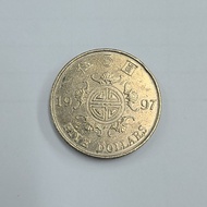 1997 回歸紀念版 香港五圓 五元 硬幣 紀念幣 $5