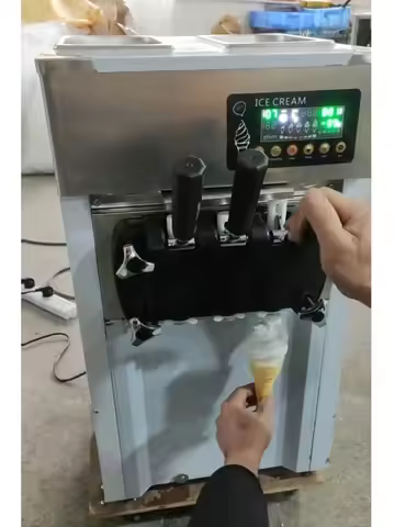 1200W Table Top 2+1 Mixed Taste Soft Serve Ice Cream Making Machine 3 Flavors commercial Ice Cream M