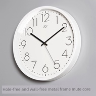 jam dinding besar Jam hiasan lukisan TQJ Living Room Fashion Mute Radio Wave Decoration Wall Clock