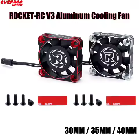 SURPASS Rocket-Rc Metal Cooling Fan 30mm 35mm 40mm Aluminum Cool Fan Heat Sink Fan Cover for RC Car 