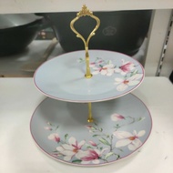 Original Vantage 2- Tier Serving Tray (Dove Grey Magnolia) Original Vantage