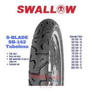 Swallow S Blade SB-142 Tubeless Tire 80/80-14 90/80-14 50/90-17 60/90-17 70/90-17 80/90-17 60/80-17 70/80-17 80/80-17 90/80-17 100/80-17