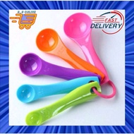 5pcs/set Measuring Spoon Colorful Plastic Measure Spoon (Size 1ML 2.5ML 5ML 7.5ML 15ML)
