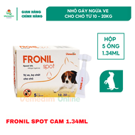 Vemedim Fronil Spot màu cam dùng ngoài da phòng ve rận cho chó hiệu quả đến 4 tuần 1 hộp 5 ống chó t