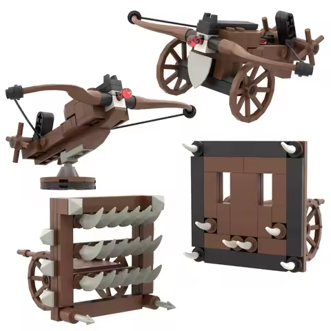 MOC Cross Border Medieval Roman Castle Legion Crossbow Vehicle Ejection Assembly Military Weapon Bui