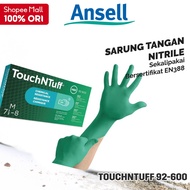Ansell TouchNTuff 92-600 Nitrile Gloves Chemical Proof Soft and Smooth