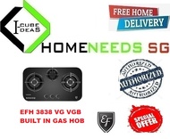EF EFH 3838 VG/VGB Built In Gas Hob  Glass -Battery Ignition  Free Delivery