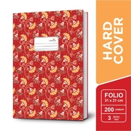 Paperline 200-Sheet Folio Hardcover Book F4 Batik Book/ 1 book Buku Resit Folio Buku Skrap